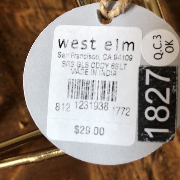 NWT West Elm gold drink carrier - Picture 4 of 4